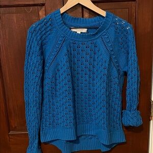 LOFT Teal Open-Knit Women's Sweater